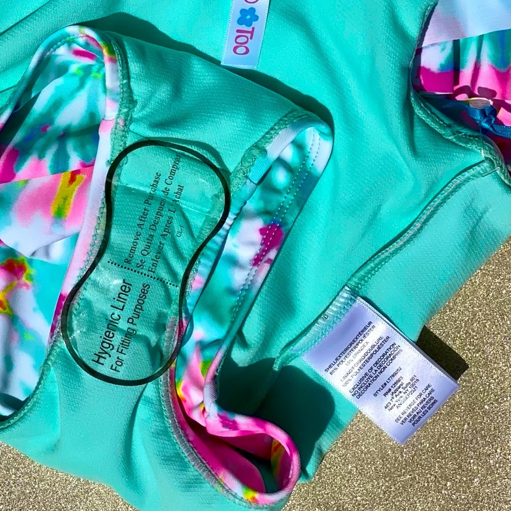 Limited Too toddler one piece tie dye bathing suit! NWT! - Picture 9 of 10